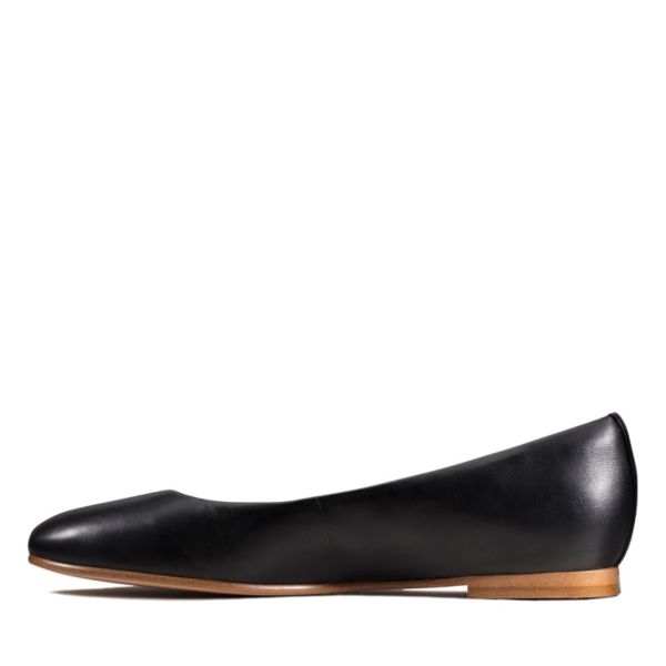Clarks Womens Grace Piper Flat Shoes Black | CA-7685240